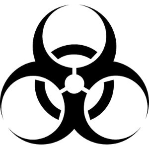 símbolo biohazard ou risco biológico para nick