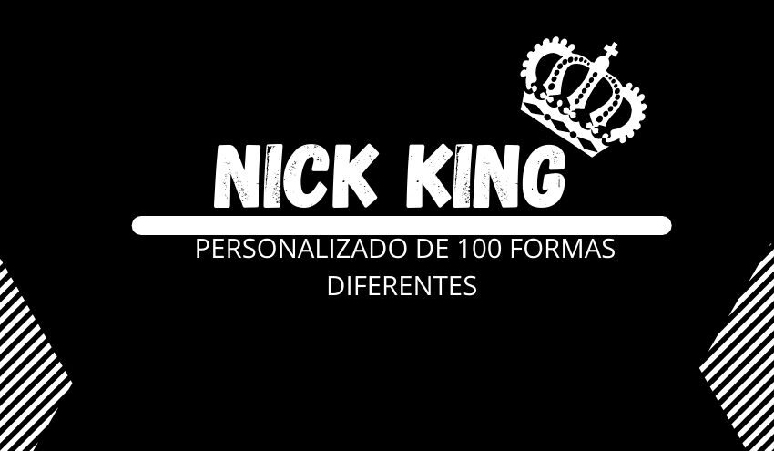 nick king personalizado de 100 formas diferentes